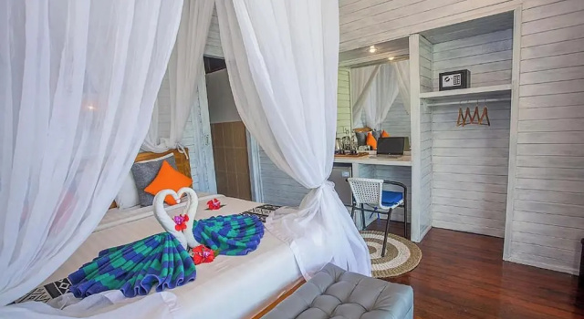 Номер Deluxe с балконом и с видом на море Tatak Bunut Villa Ceningan