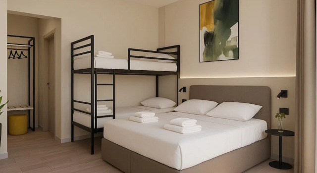 Четырёхместный номер Comfort с видом на озеро Hotel Roè Garda
