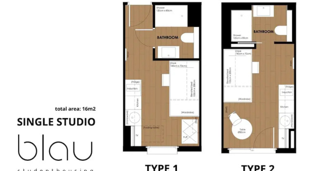 Двухместная студия BLAU Student Housing & Language Academy