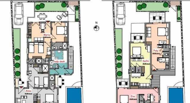 Семейные апартаменты c 1 комнатой с частичным видом на море Rotunda Suites