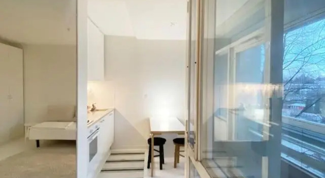 Bright studio with great location. Huge glazed balcony., 预订 酒店 埃斯波 Peuramaa Ski