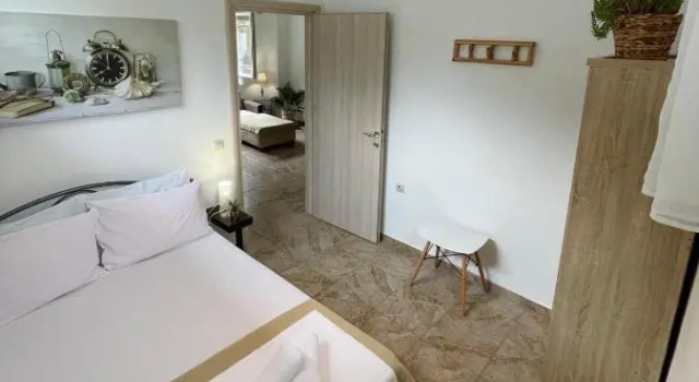 Eden apartment Paliouri with private backyard garden, Book Apartment Paliouri Kassandria, near Xenia Beach