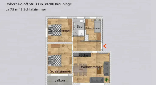 Апартаменты с 3 комнатами Auszeit im Harz Haus 3 Wohnung 6
