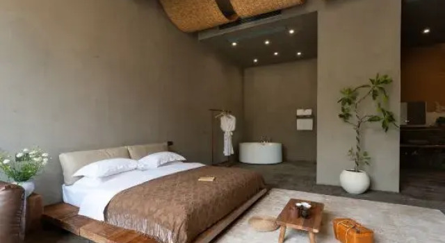 Семейный люкс с видом на внутренний двор Gu Yu shan ju an Ji man life art designer private soup resort hotel zhuan