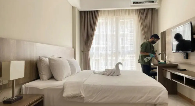 Standard Zimmer 1 Schlafzimmer mit Balkon und mit Gartenblick Grande Valore Hotel Cikarang