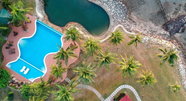Кровать в общем номере The Ocean Residence Langkawi