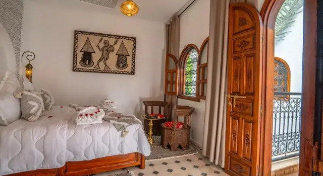 Camera doppia Deluxe con balcone Riad Le Nid De Fatima