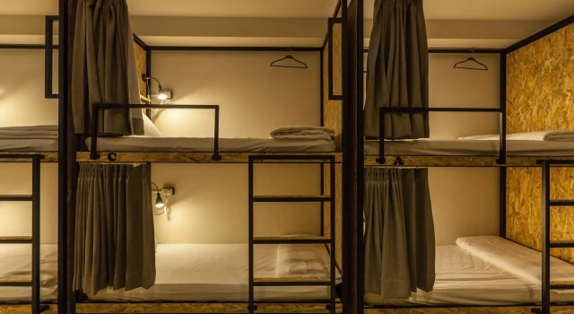 Кровать в общем номере Mini Voyage Hostel