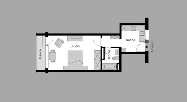 Студия Superior CITY STAY - Forchstrasse