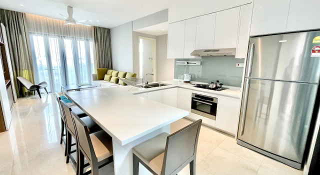 Апартаменты Deluxe с 2 комнатами с балконом и с видом на сад Damai 88 Condominium