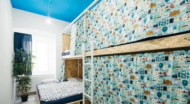 Bett im Wohnheim Hello Hostel