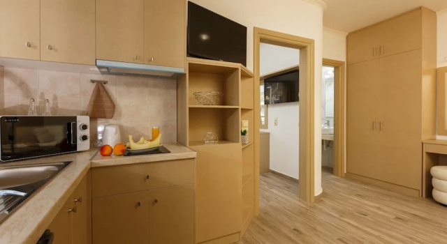 Семейный люкс c 1 комнатой с балконом и с видом на горы Panorama Hotel Apartments