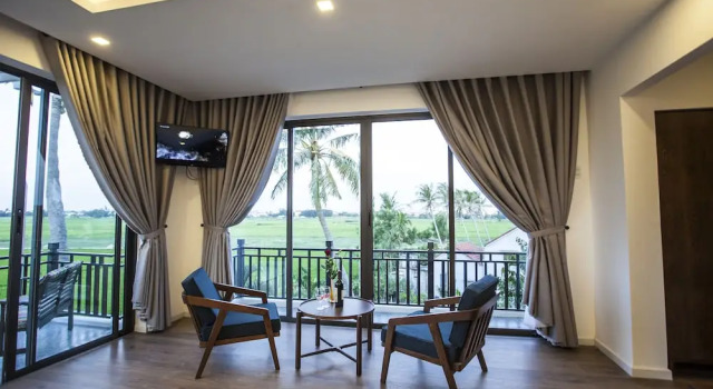 Двухместный номер Deluxe с балконом и с видом на сад Hoi An Four Seasons Villa