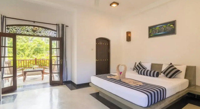 Двухместный номер Deluxe с балконом и с видом на сад Green Villa Unawatuna