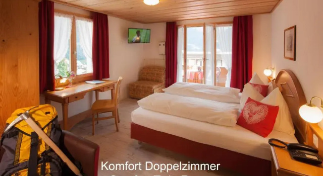 Camera doppia Comfort con balcone e con vista sulle montagne Hotel Hirschen - Grindelwald