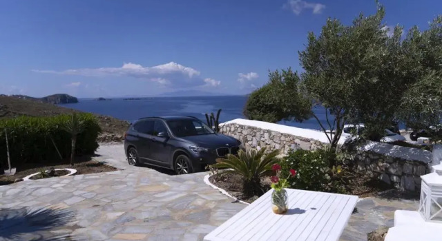 4 bedrooms villa with sea view private pool and enclosed garden at Mykonos 2 km away from the beach