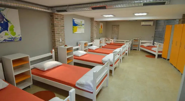 Кровать в общем номере Hostel Fun
