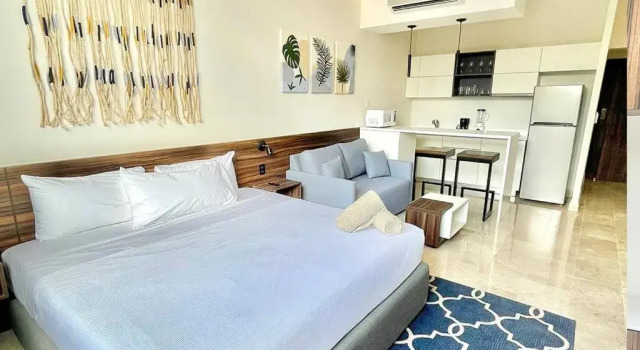 Fresh and Stylish Studio Aldea Zama rooftop pool Mya 109, Rezervasyon Otel Tulum havuzlu oteller, Yüzme Havuzu
