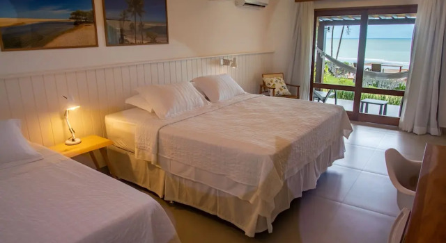 Двухместный номер Deluxe с балконом и с видом на море Hotel Paraiso do Morro