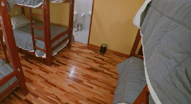 Кровать в общем номере с видом на горы El Parche Rutero Hostel