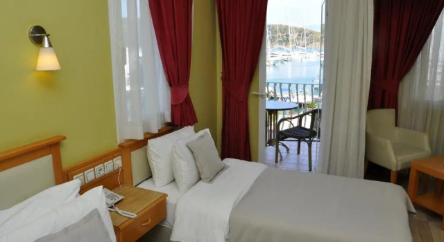 Трёхместный номер Deluxe с видом на море Hotel Doruk