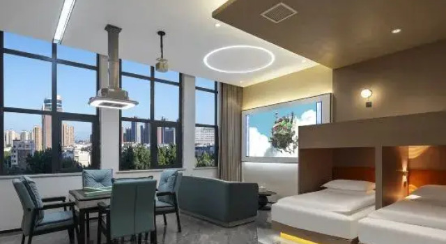 Кровать в общем номере Manbuyunduan E-Sports Hotel (Zhongyuan Futa)