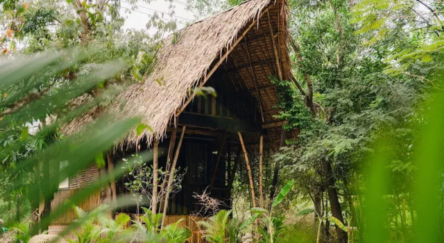 Бунгало с балконом River Nest Hostel