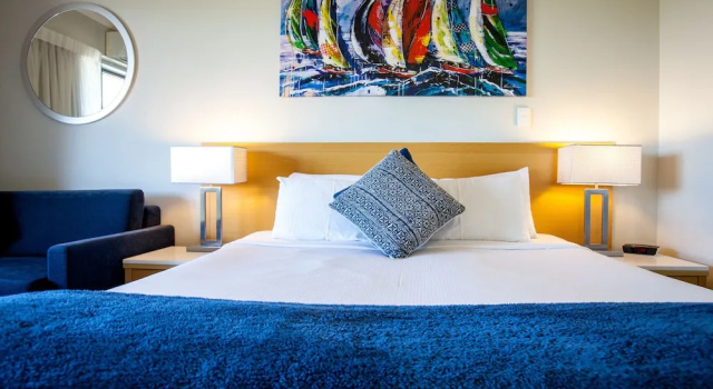 Студия с балконом и с видом на залив Manly Marina Cove Motel Brisbane