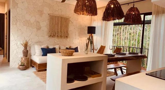Vida Tulum Boho Apartment 15 with DayPass Hotel Bardo, Rezervasyon Daire Tulum havuzlu oteller, Yüzme Havuzu