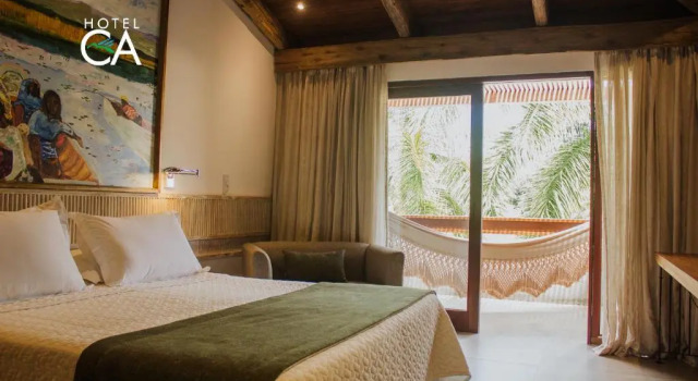 Полулюкс с балконом и с видом на реку Hotel Canto das Águas - Roteiro de Charme