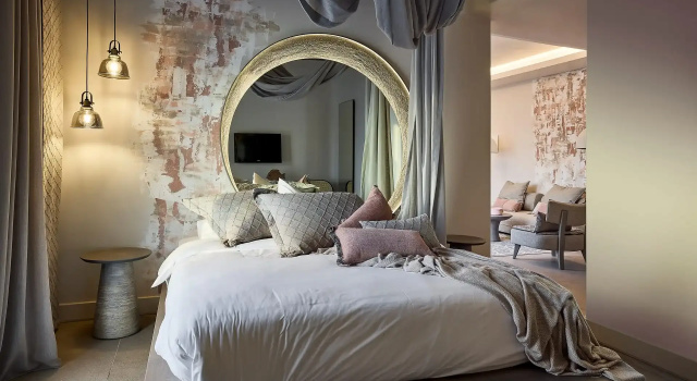 Трёхместный люкс с видом на море Amazon Mykonos Resort & Spa