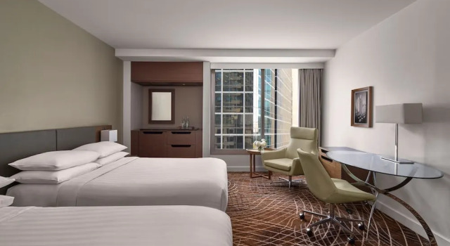 Premier quadruple chambre Vue sur la ville Melbourne Marriott Hotel