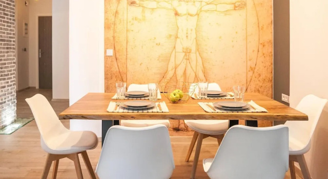 Апартаменты с 2 комнатами с балконом и с видом на сад Secret Loft, 2min Walk From The Beach, High Tech