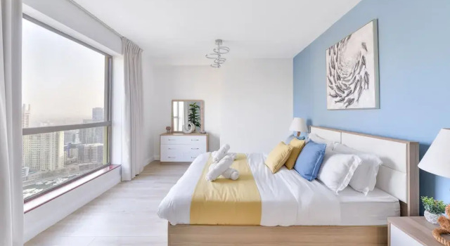 Luxury JBR I Sea View I Free Beach Resort Access, Забронировать Курортный отель Курортные отели Эмирата Дубая, рядом с Международный яхт-клуб Дубая, Курортный отель