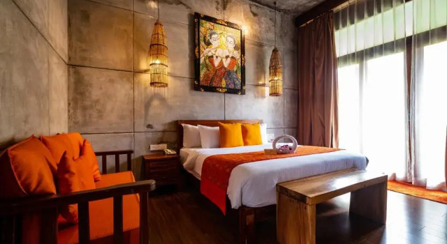 O podwyższonym standardzie dwuosobowy pokój z widokiem na ogród Ipoh Bali Hotel
