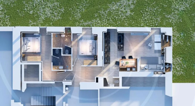 Апартаменты с 2 комнатами с видом на сад Appartements Gladbach