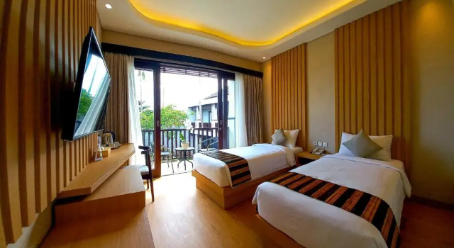 Двухместный номер Deluxe с видом на бассейн ABISHA Hotel Sanur