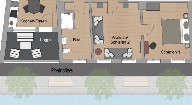 Rhein-Suites Boppard, Забронировать Отель Боппард Долина Среднего Рейна, рядом с Vierseenblicklift