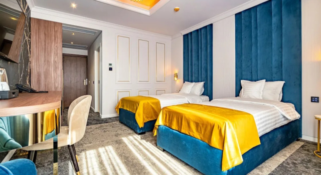 Standardní Dvoulůžkový s manželskou postelí pokoj s balkonem a a výhledem na krajinu Prestige Plaza