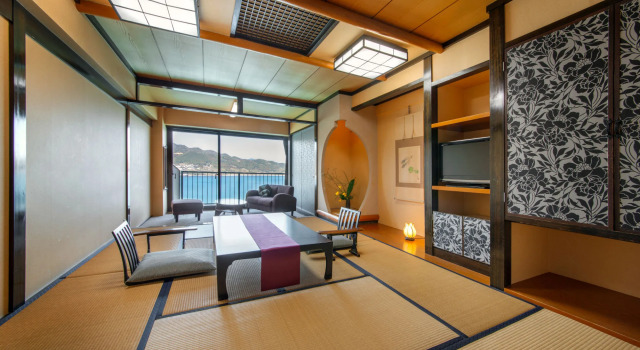 Номер Japanese-style с видом на океан KAMENOI HOTEL Nachi Katsuura Kumano Kodo