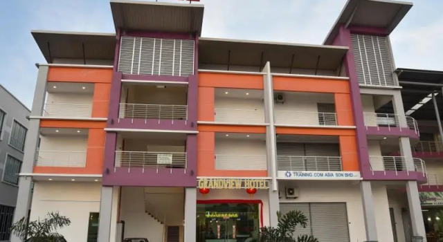 Кровать в общем номере Grandview Hotel Melaka