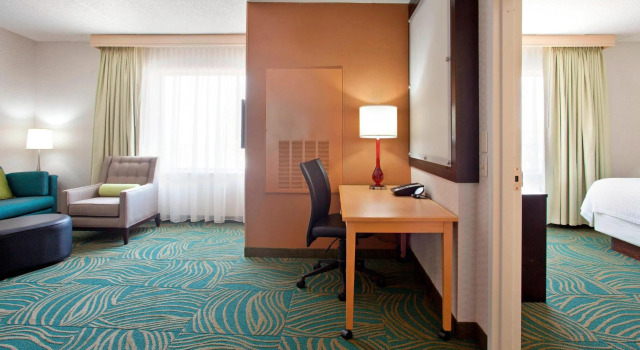 Двухместный люкс c 1 комнатой с красивым видом из окна SpringHill Suites Minneapolis-St. Paul Airport/Mall Of America
