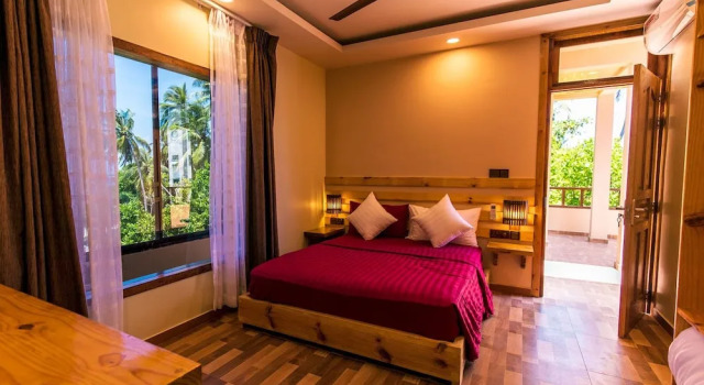 Luxus Doppel Zimmer mit Meerblick Endheri Sunset Dhangethi