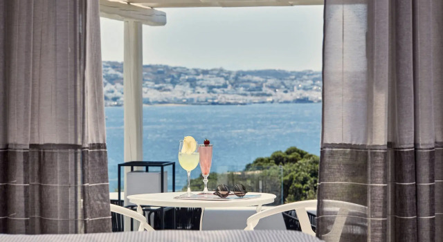 Двухместный номер с видом на море Mykonos Princess Hotel