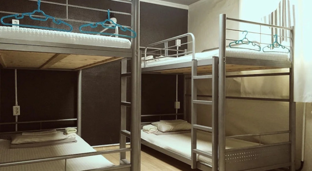 Кровать в общем номере с видом на город Suncheon Guesthouse Nreem