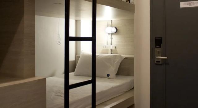 Кровать в общем номере Luz Hostel