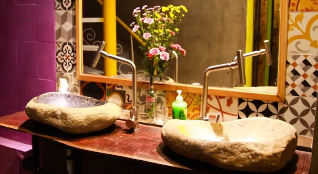 Кровать в общем номере Gaia Hostel