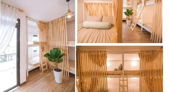 Кровать в общем номере Dalat Lavita