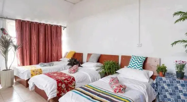 Кровать в общем номере Zhumadian Zhongtian Express Hotel