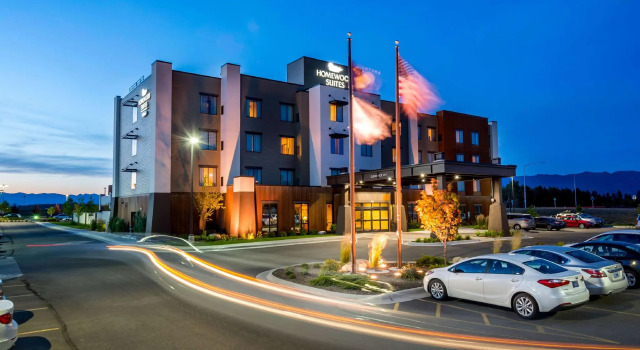 Кровать в общем номере Homewood Suites by Hilton Kalispell